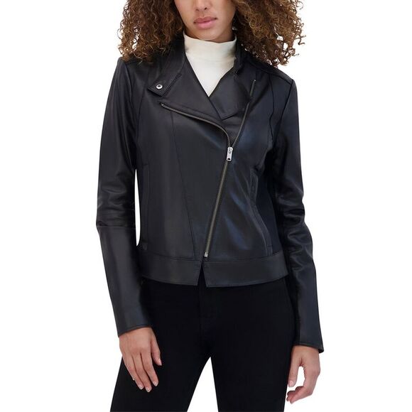 Andrew Marc Womens  Messina Leather Moto Jacket - Picture 1 of 3